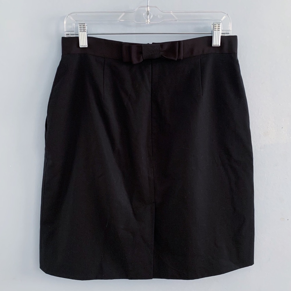 Kate Spade Wool Bow Back Skirt in Black